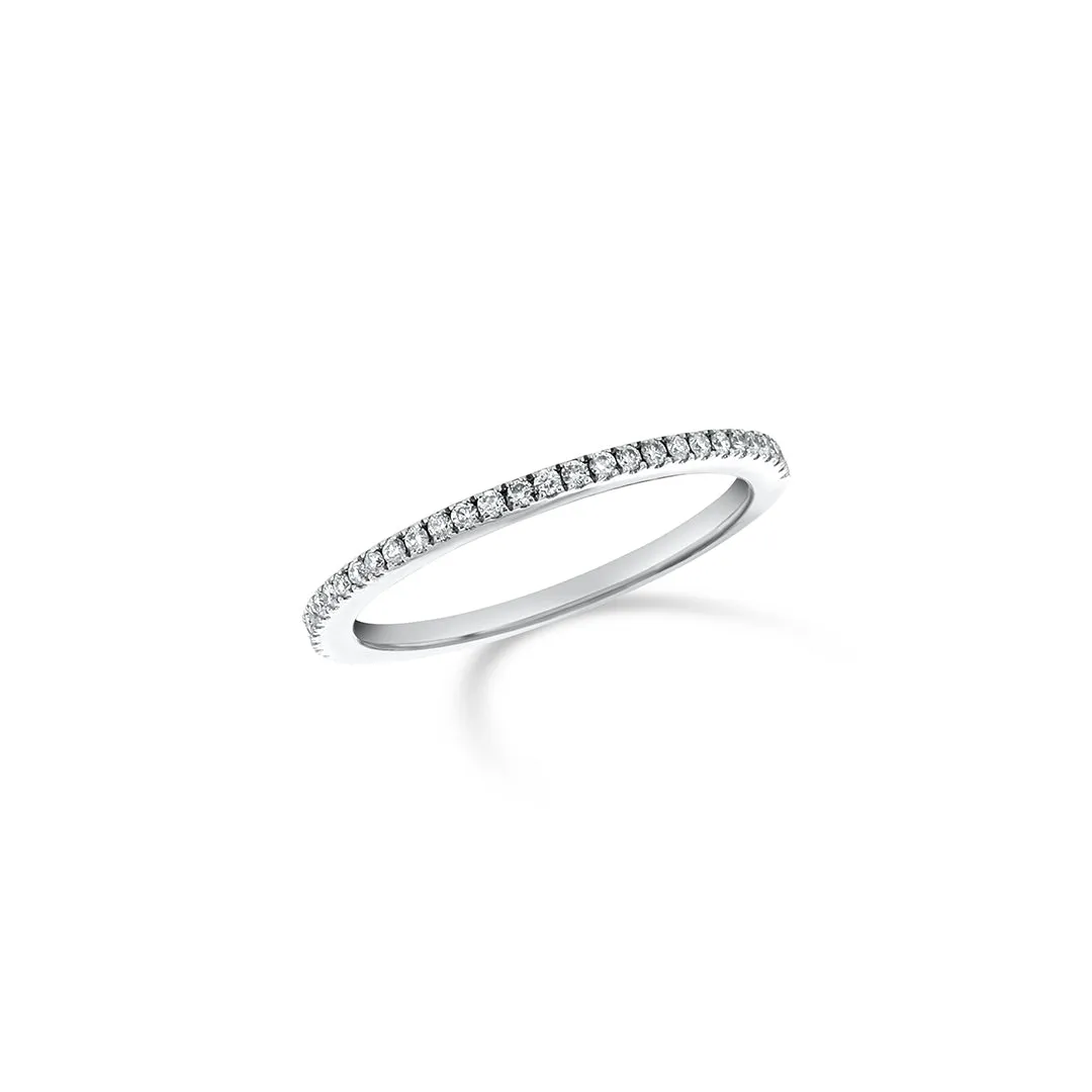0.50 CT Round Diamond 14K White Gold Band