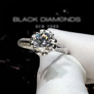 1.0 Ct Round Cut Diamond Rose Bud Engagement Ring