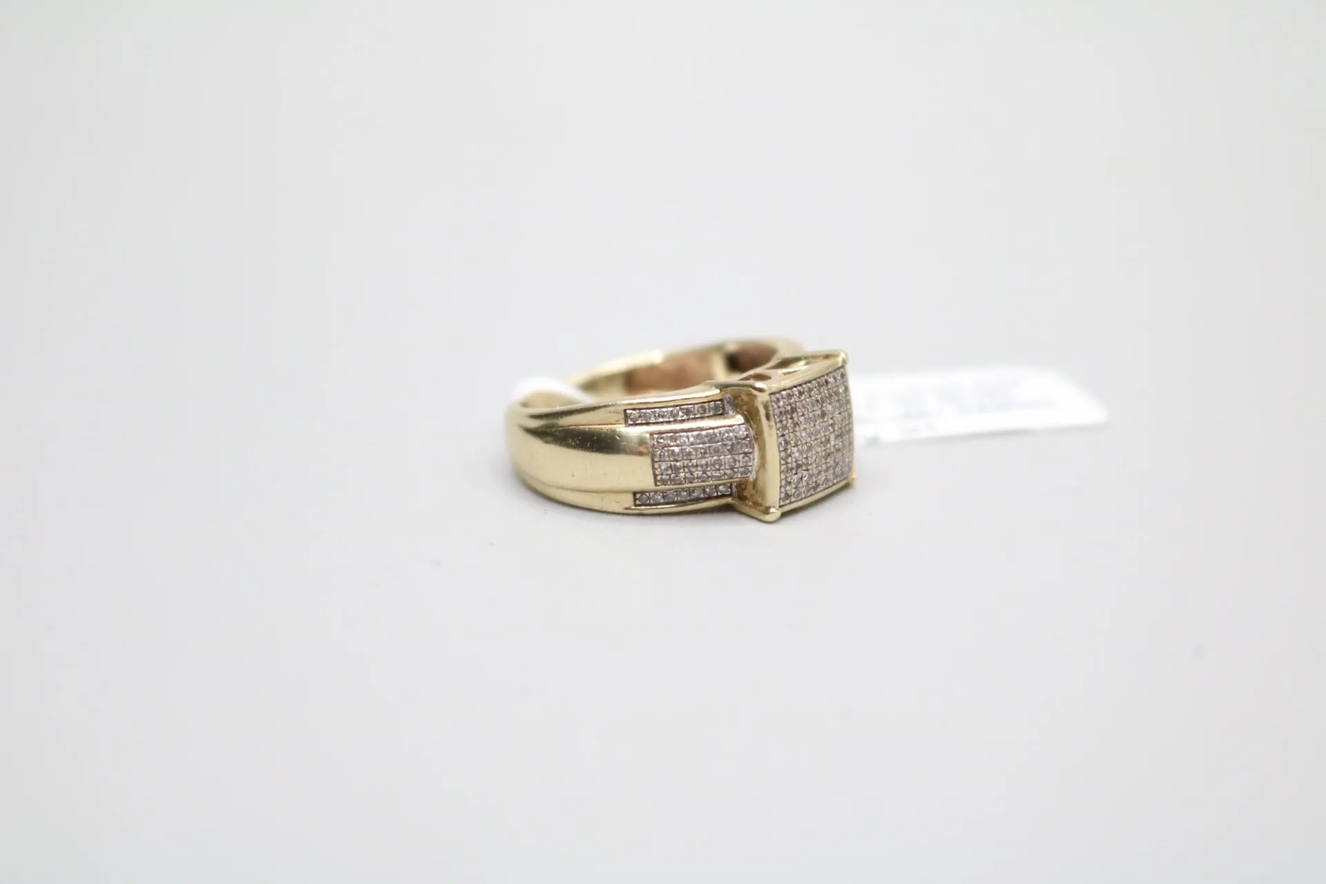 10-Karat Yellow Gold Fancy Diamond Promise Ring Size of 7