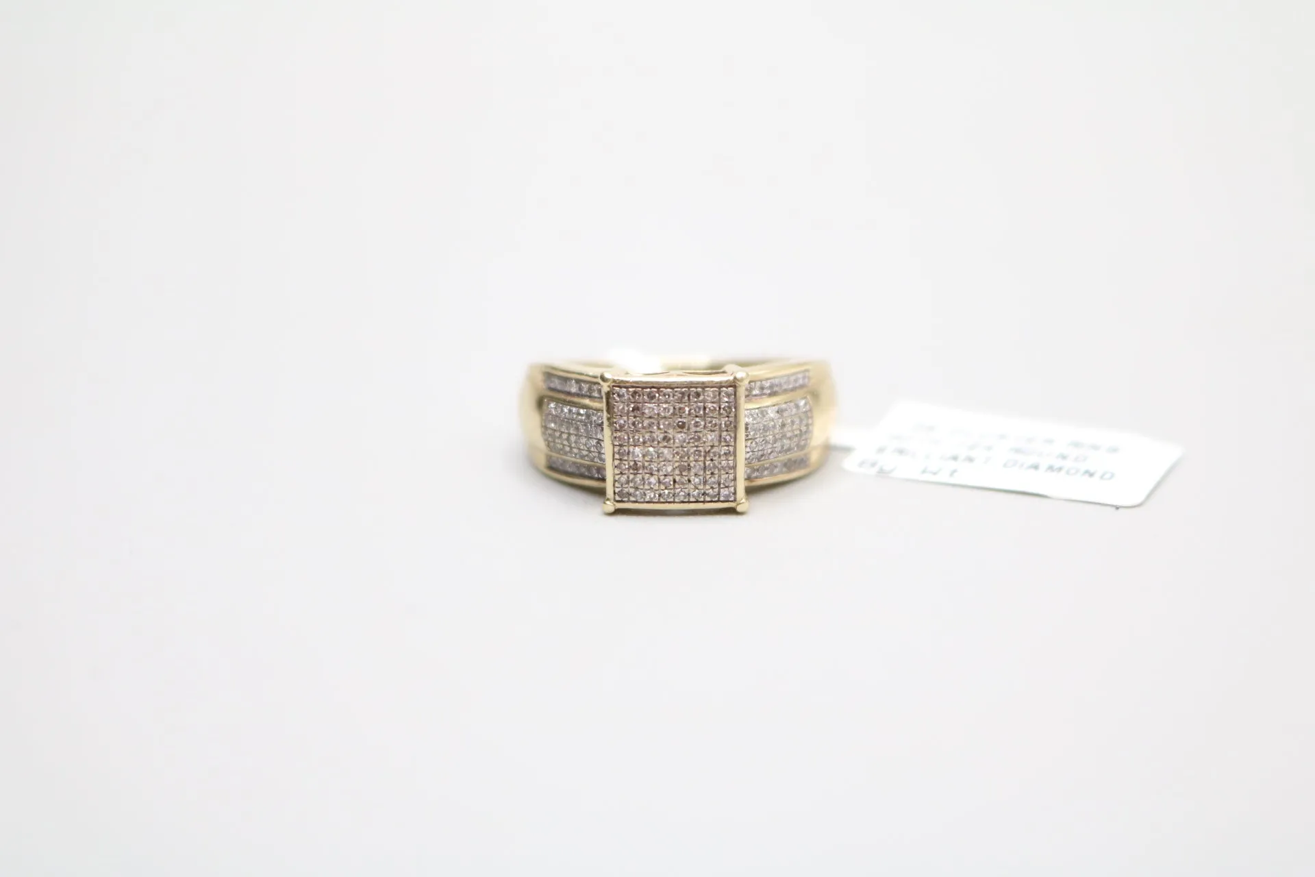 10-Karat Yellow Gold Fancy Diamond Promise Ring Size of 7