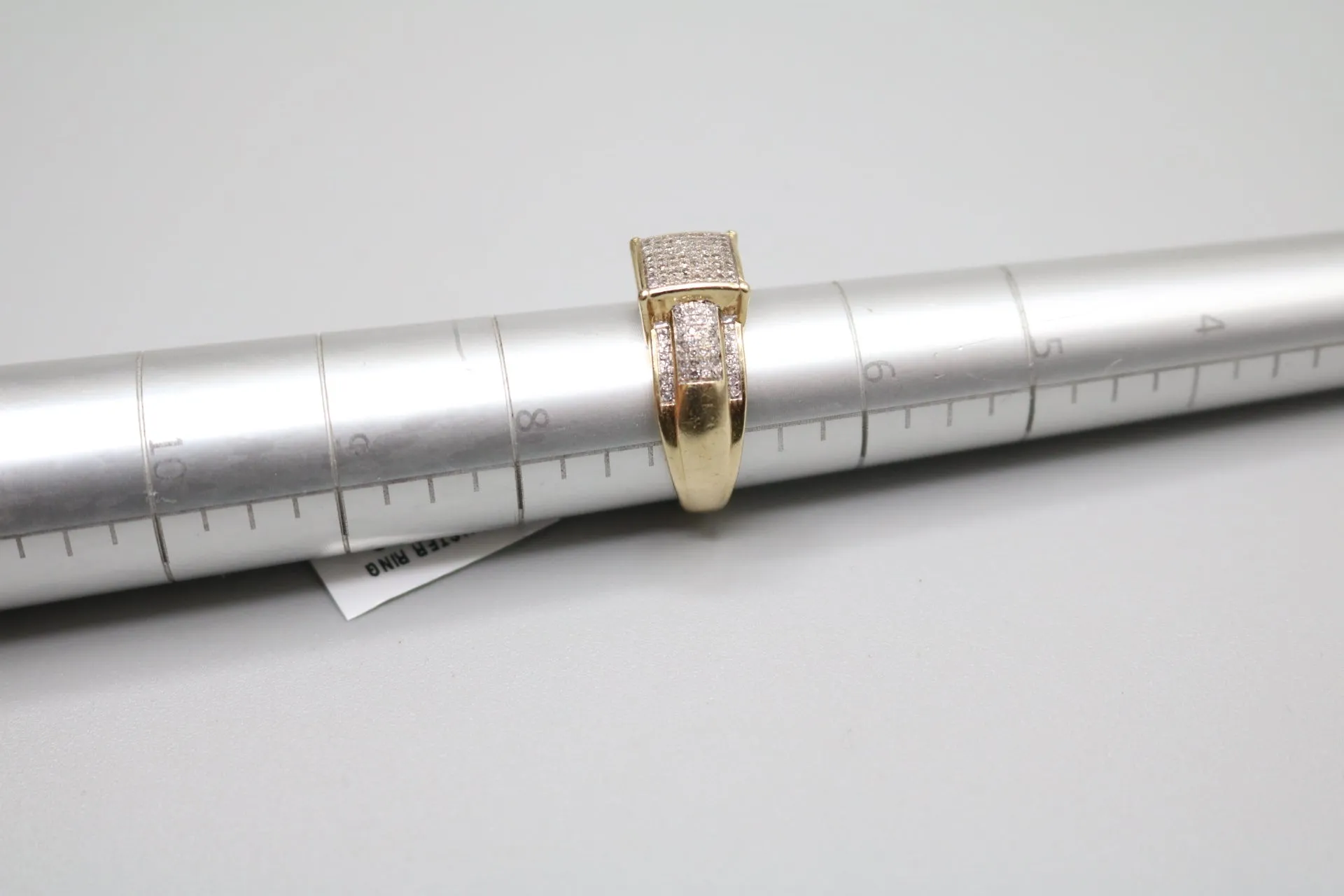 10-Karat Yellow Gold Fancy Diamond Promise Ring Size of 7