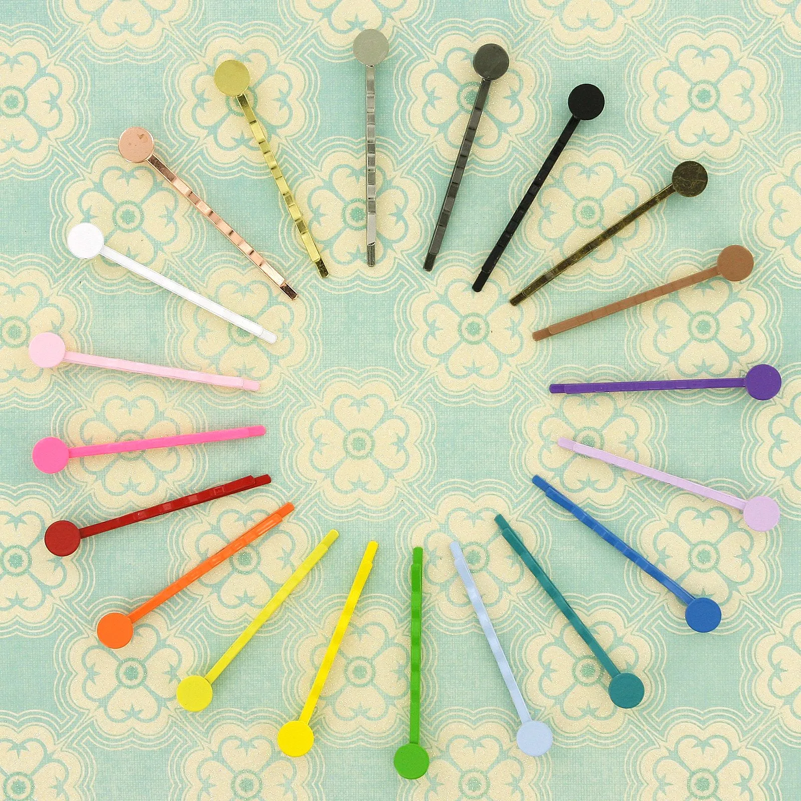 100 Piece - 2" (50 mm) Enamel Bobby Pins / Hair Pins (Random Mix)