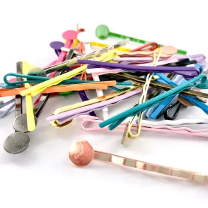 100 Piece - 2" (50 mm) Enamel Bobby Pins / Hair Pins (Random Mix)