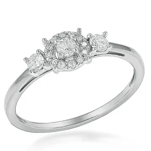 10KW 0.28CTW DIAMOND PROMISE RING