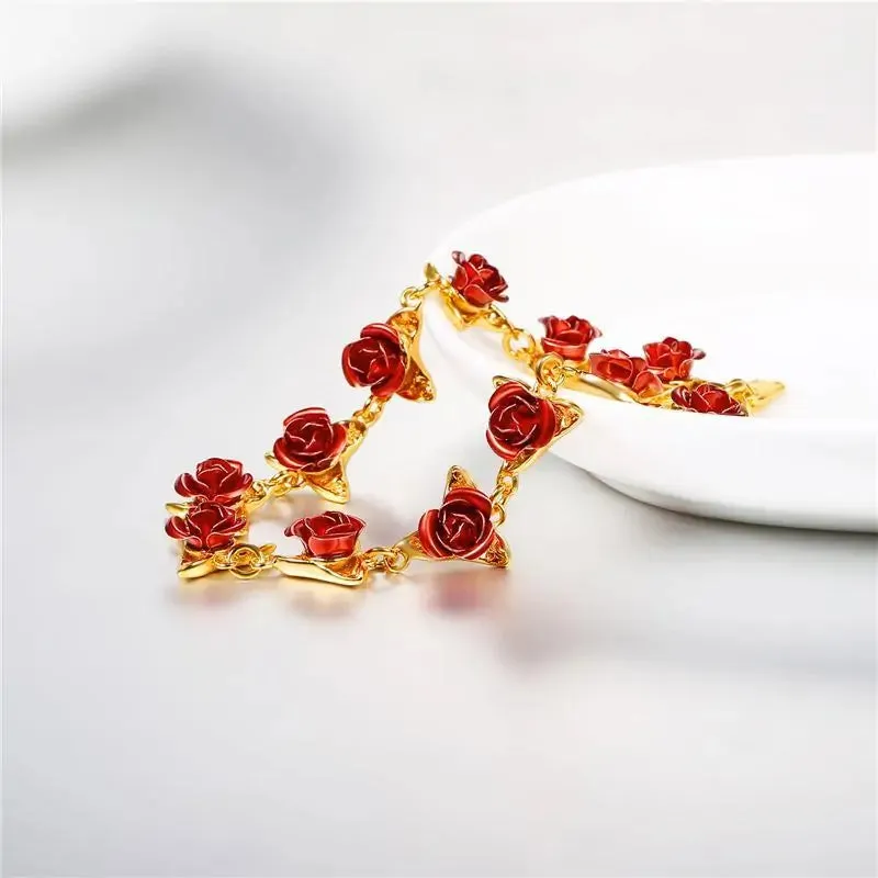 12 Roses Charm Bracelet