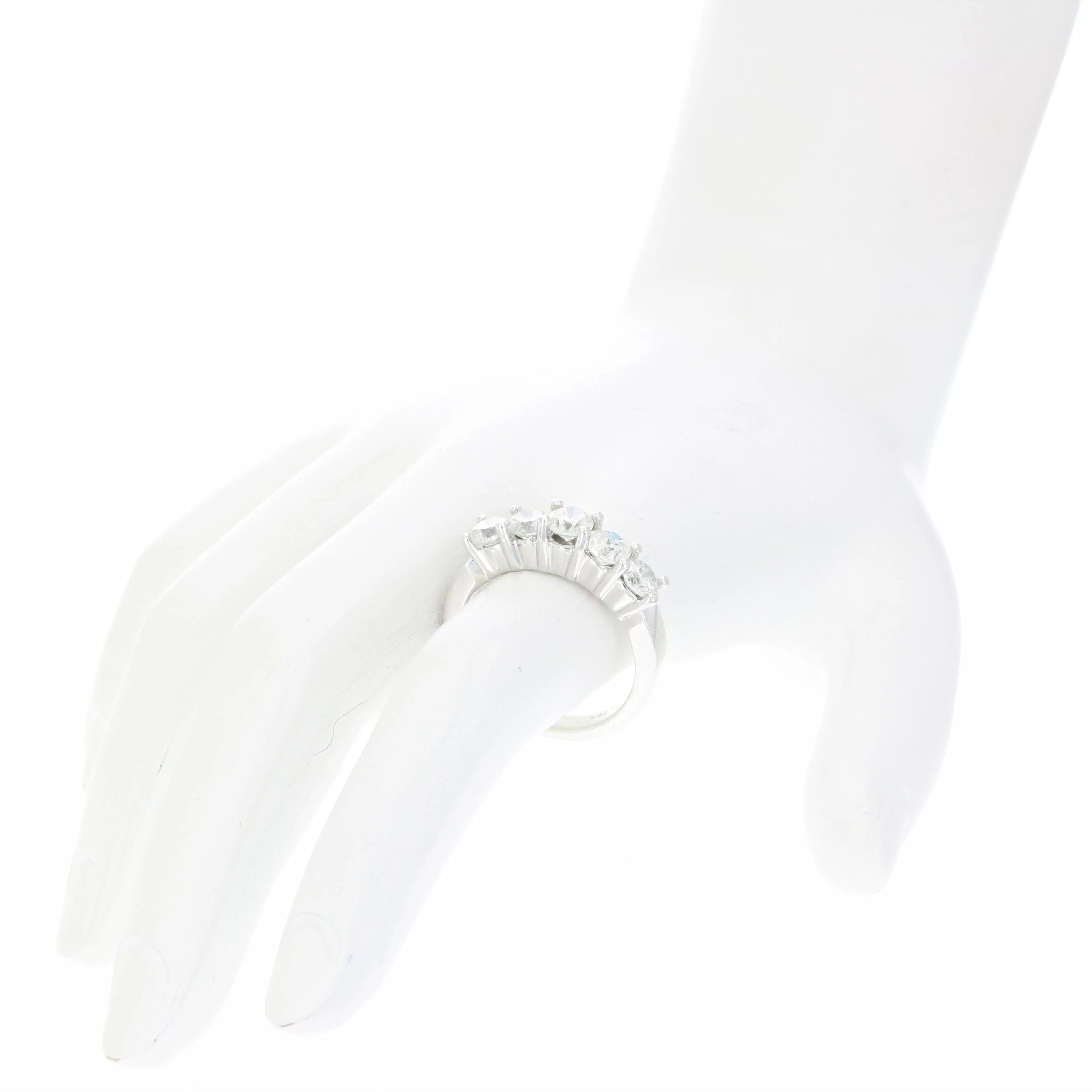 1.25 cttw Five Stone Diamond Statement Ring in 14K White Gold
