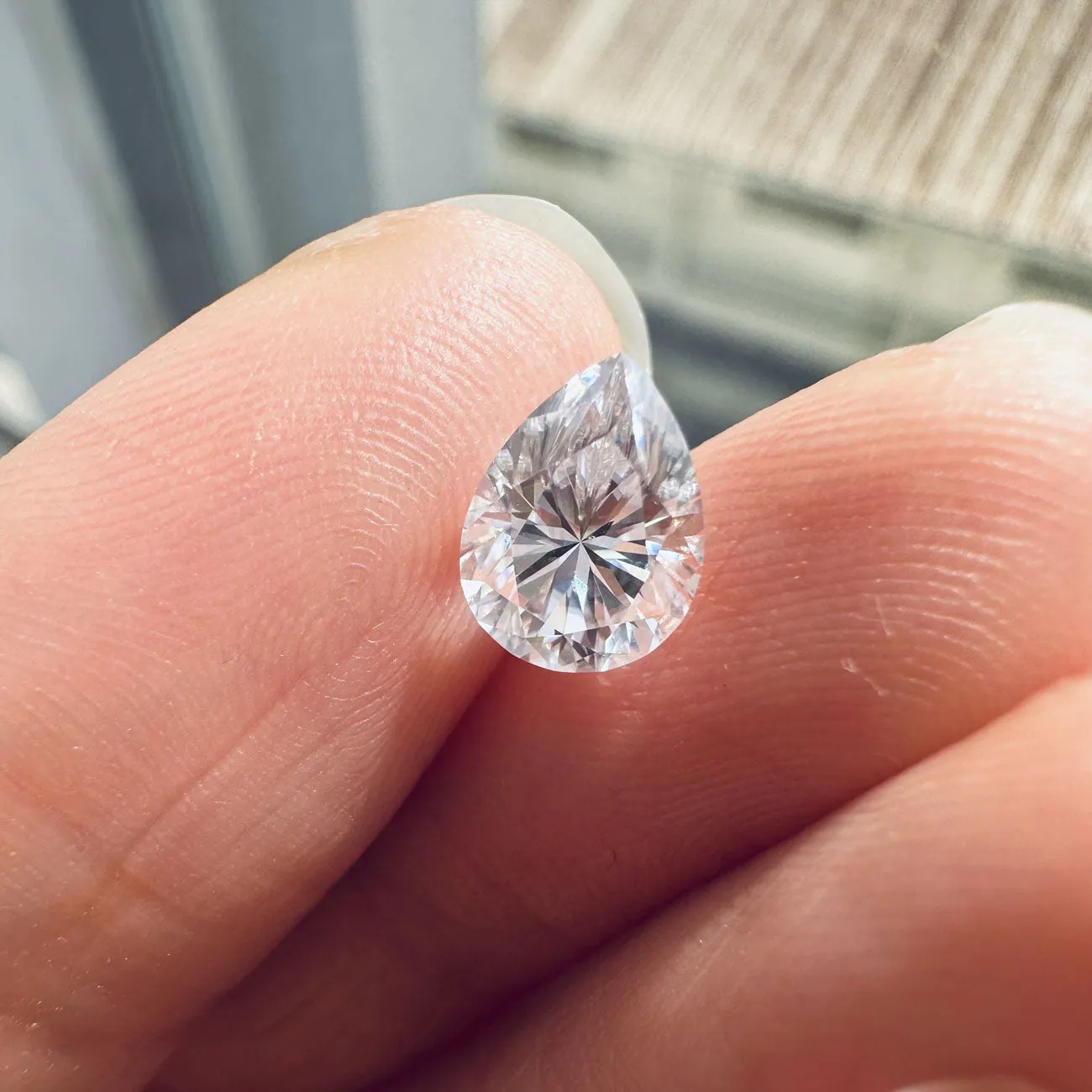 1.25ct Pear Shaped Moissanite Engagement Ring Rose Gold Diamond Wedding Ring Leaf Vine Solitaire Gemstone Ring Bridal Set Anniversary Gift