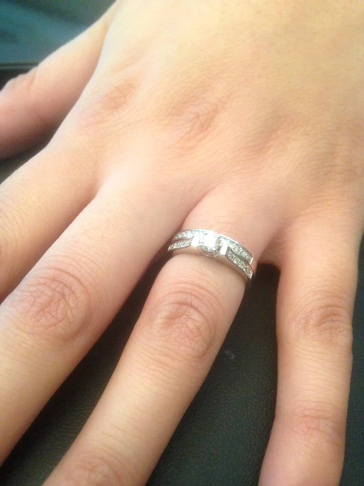1/2ct Diamond Engagement Matching Wedding 14K White Gold Ring Set