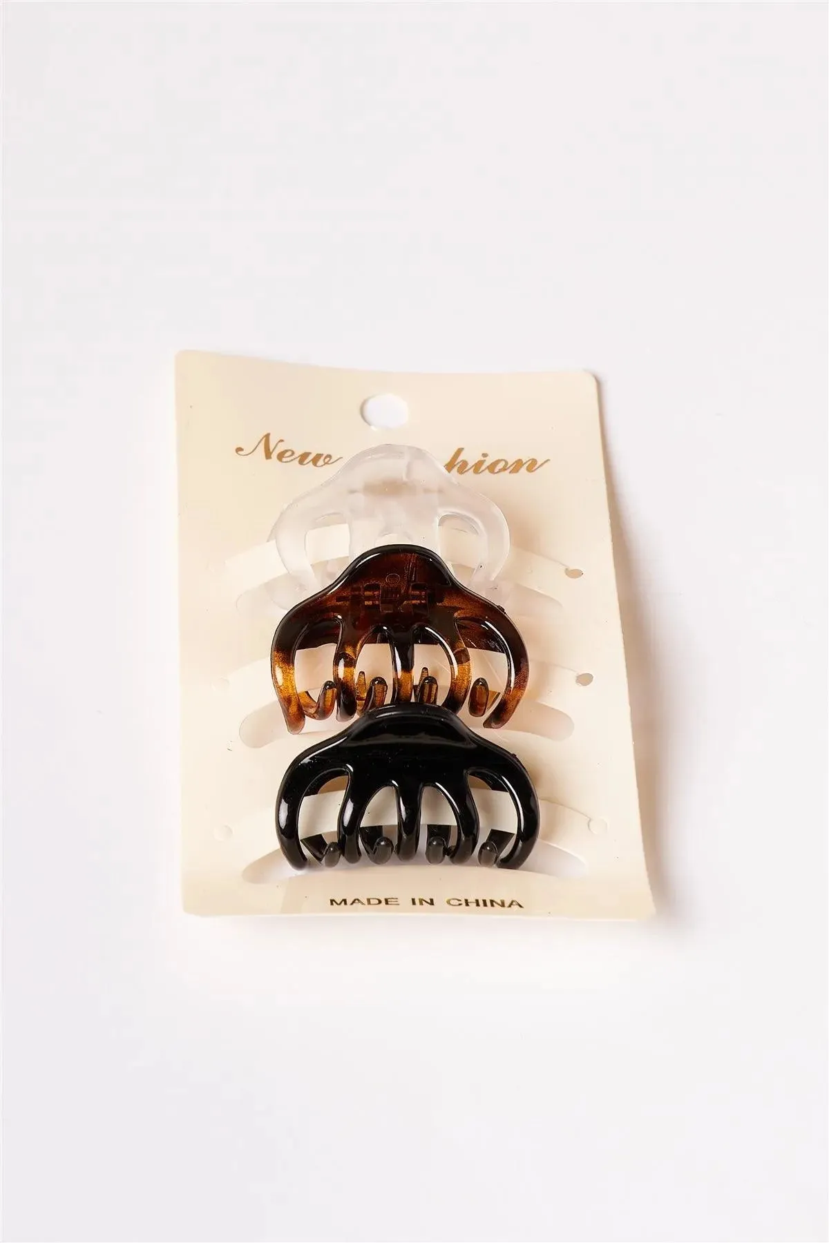 12pcs White-Brown-Black Mini Hair Claw Clips
