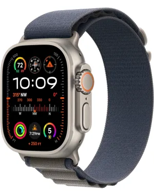 #1366 Apple Watch Ultra 2 [GPS   Cellular 49mm] Smartwatch with Rugged Titanium Case & Blue Alpine Loop Large. Fitness Tracker, Precision GPS, Action Button, Extra-Long Battery Life