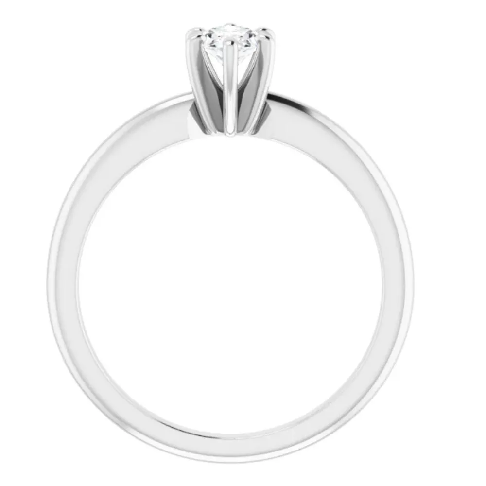 1/3Ct Oval Lab Grown Diamond Solitaire Engagement Ring 14k White Gold
