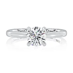 14k Classic Four Prong Solitaire Round Diamond Engagement Ring