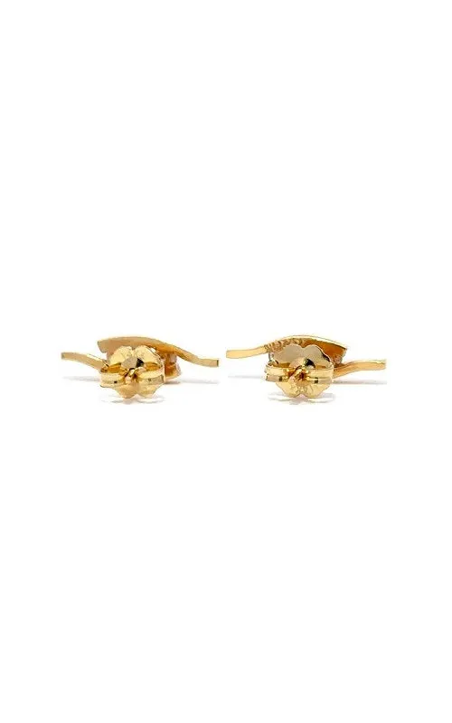14K YELLOW GOLD DIAMOND STUD EARRINGS  G12071