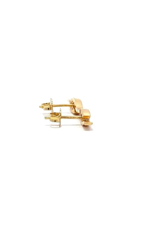 14K YELLOW GOLD DIAMOND STUD EARRINGS  G12071