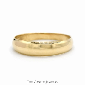 Artisan Object Classic Article 14k Yellow Gold Tapered Polished Band - Size 11.25