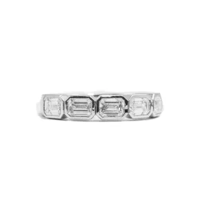 14kw 1.21ctw Emerald-Cut Lab Grown Diamond Band