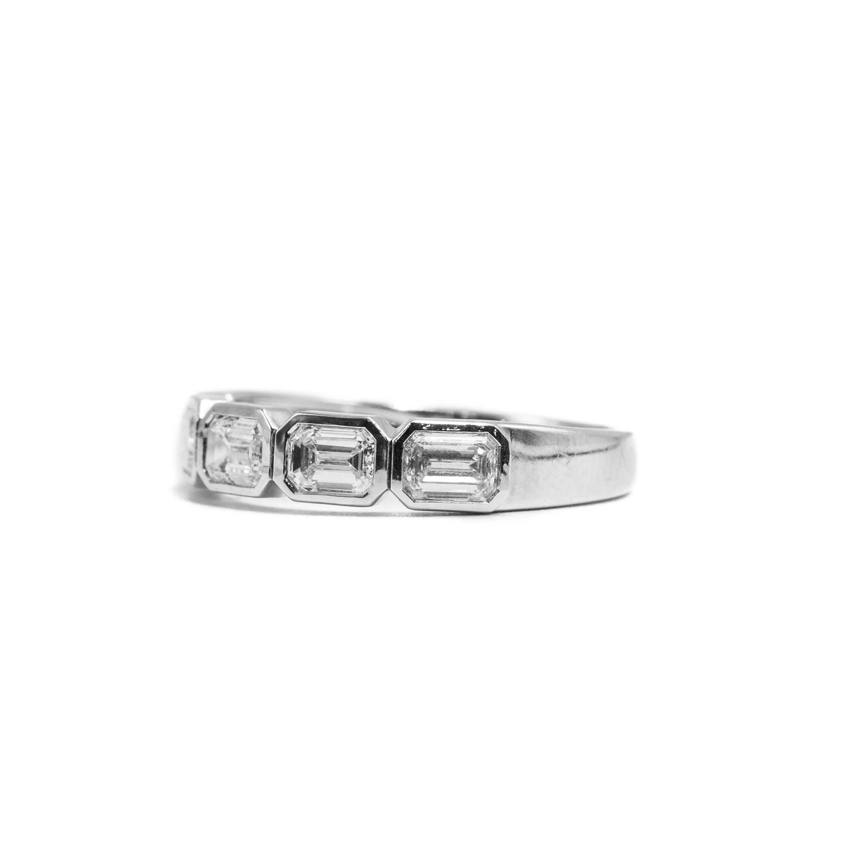 14kw 1.21ctw Emerald-Cut Lab Grown Diamond Band