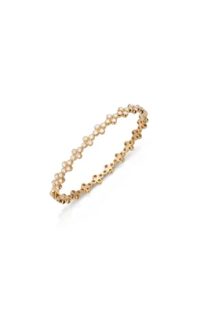 14KY Quad Diamond Bangle