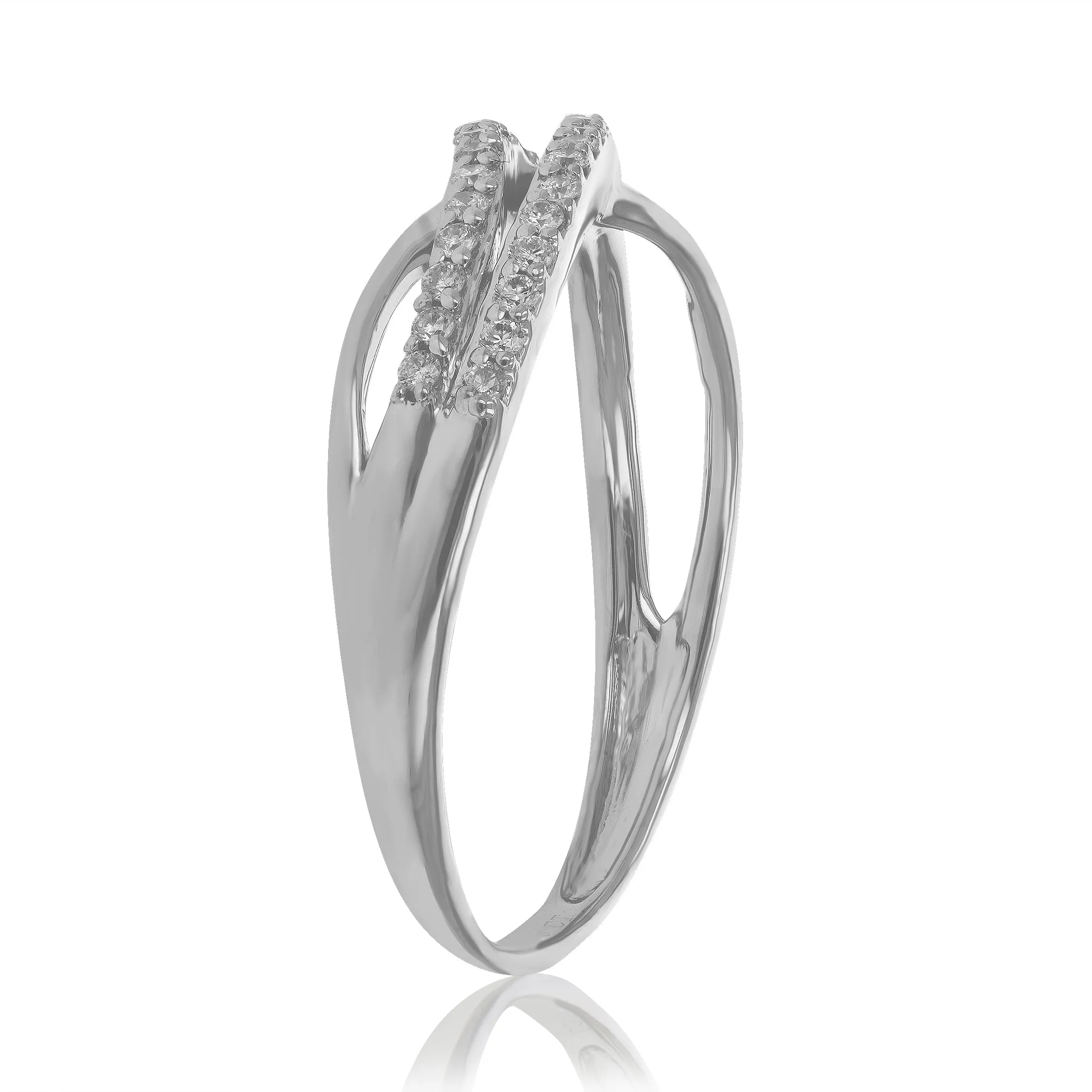 1/5 cttw Round Cut Lab Grown Diamond Engagement Ring For Women .925 Sterling Silver