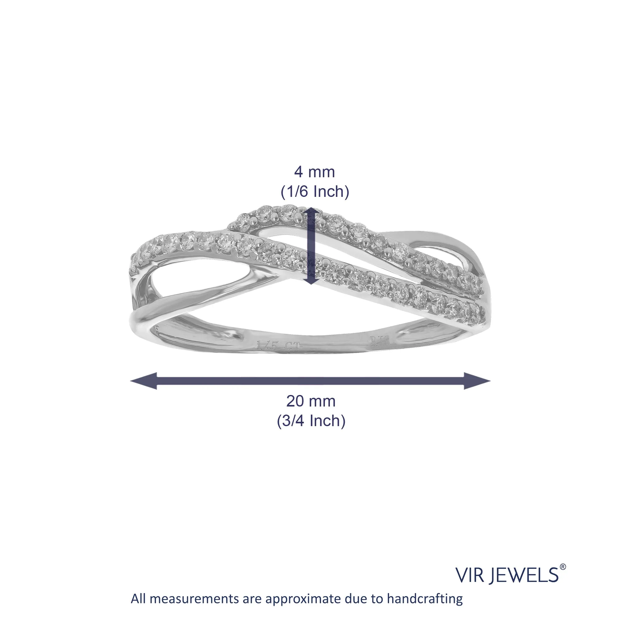 1/5 cttw Round Cut Lab Grown Diamond Engagement Ring For Women .925 Sterling Silver
