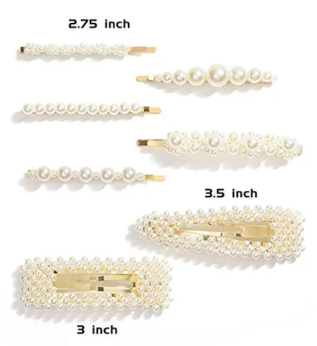 15 Pcs Pearl Hair Clip for Women Acrylic Hair Clips Handmade Pearl Hair Pins for Girls Hair Barrettes for Women Fashion Hair Accessories for Party Wedding gift for Christmas birthday holiday Seasons