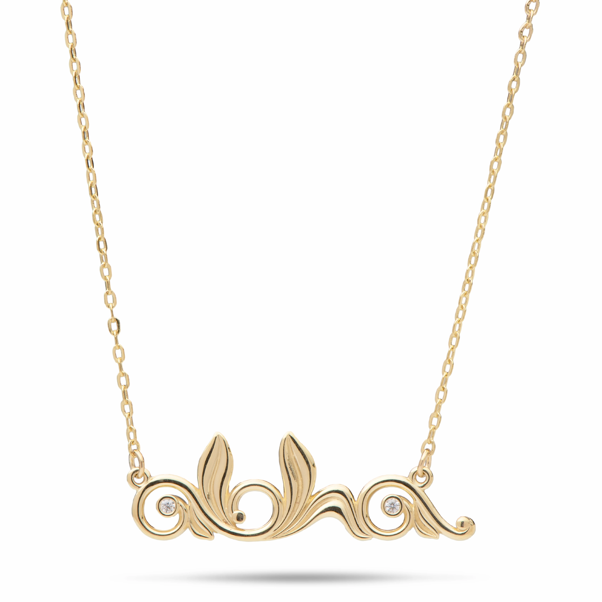 Sophisticated Gifts 16-18" Adjustable Living Heirloom Aloha Necklace in Gold with Diamonds - 30mm