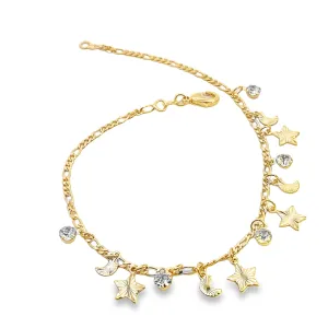 18K Gold Filled Star Anklet