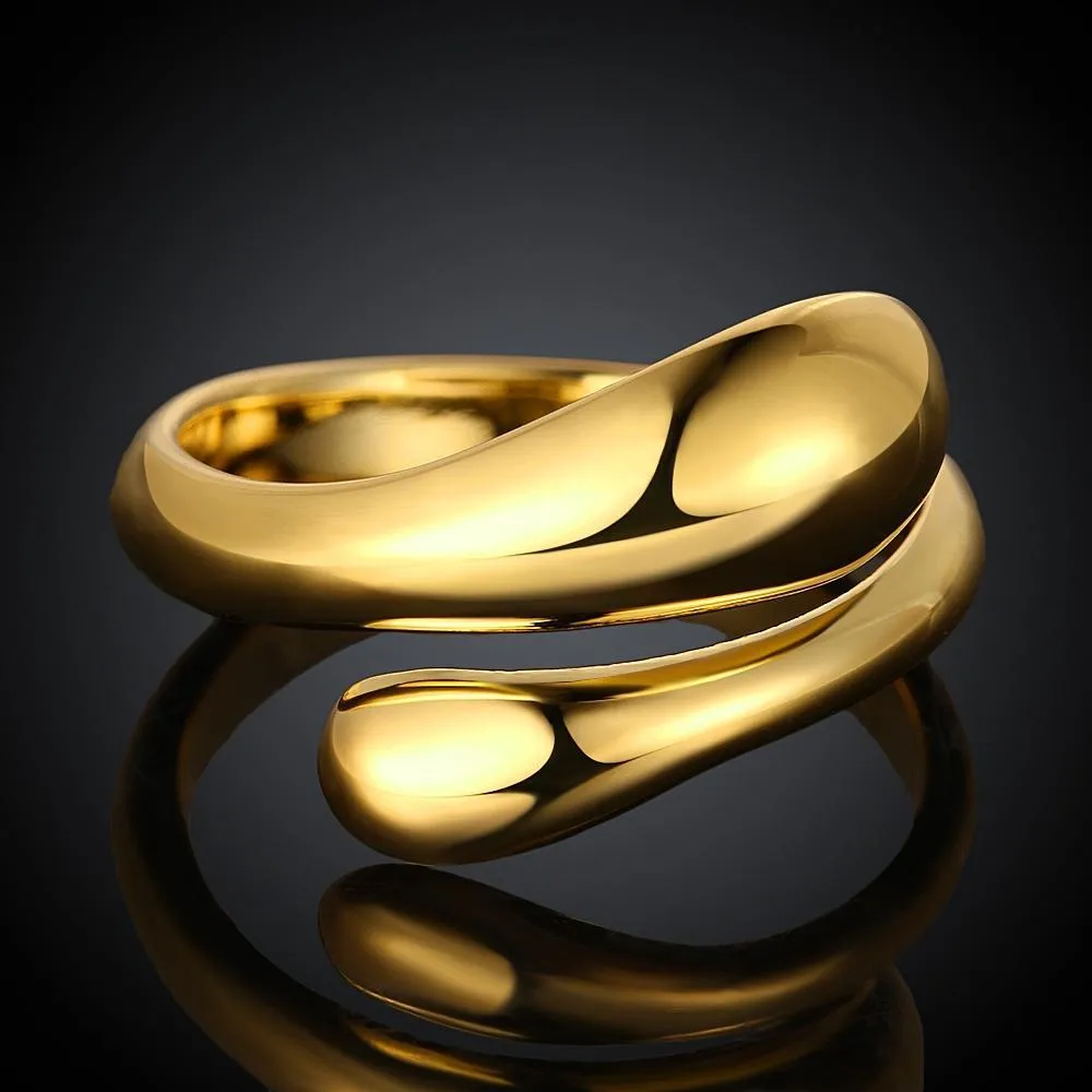 18K Gold-Plated Designer Inspired Matrix Cocktail Ring- Three Options