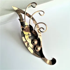 1940's Large Statement Free Form Sterling Vintage Brooch