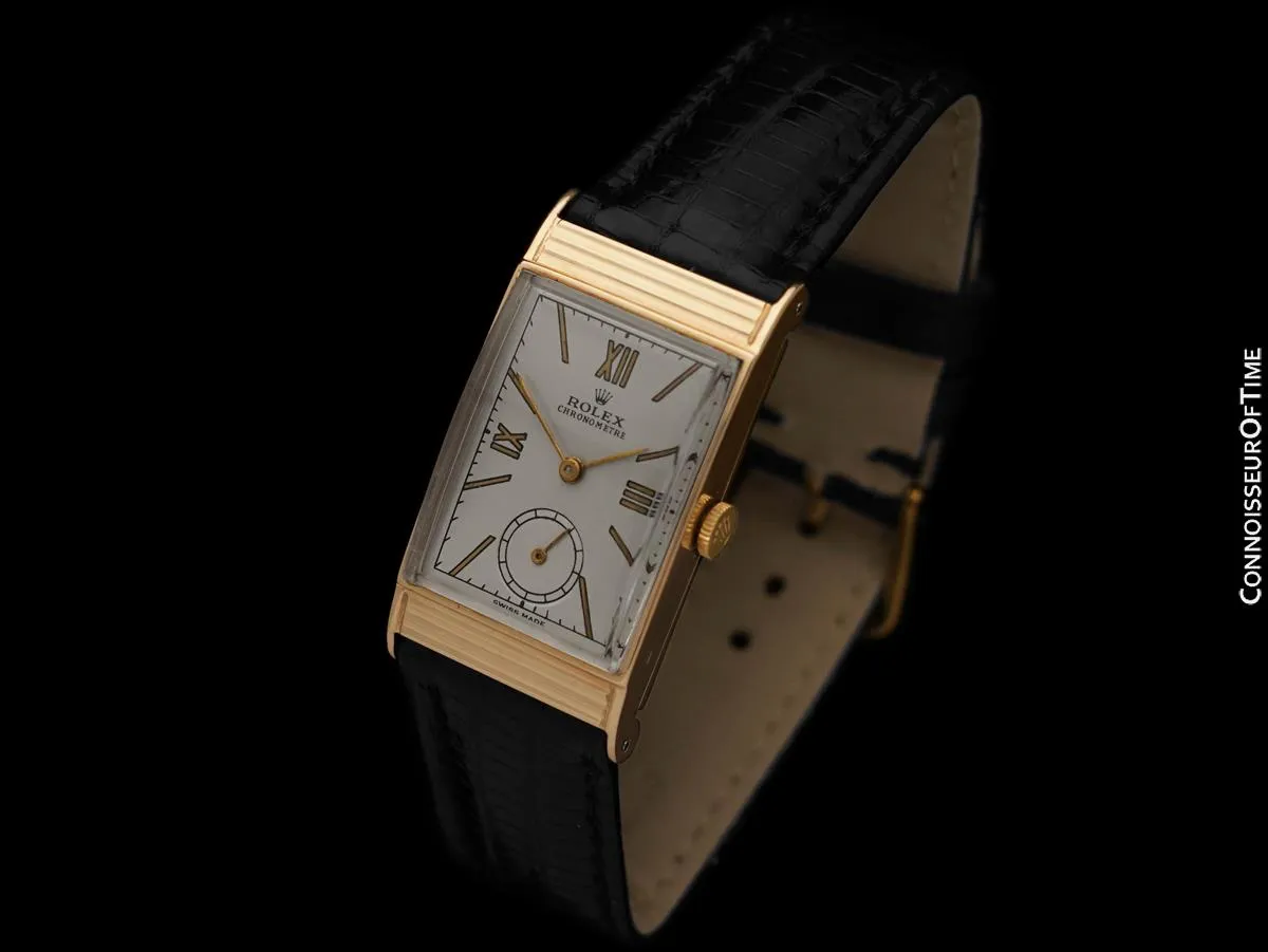 1946 Rolex Vintage Mens "Prince Elegante" Dress Watch - 14K Gold