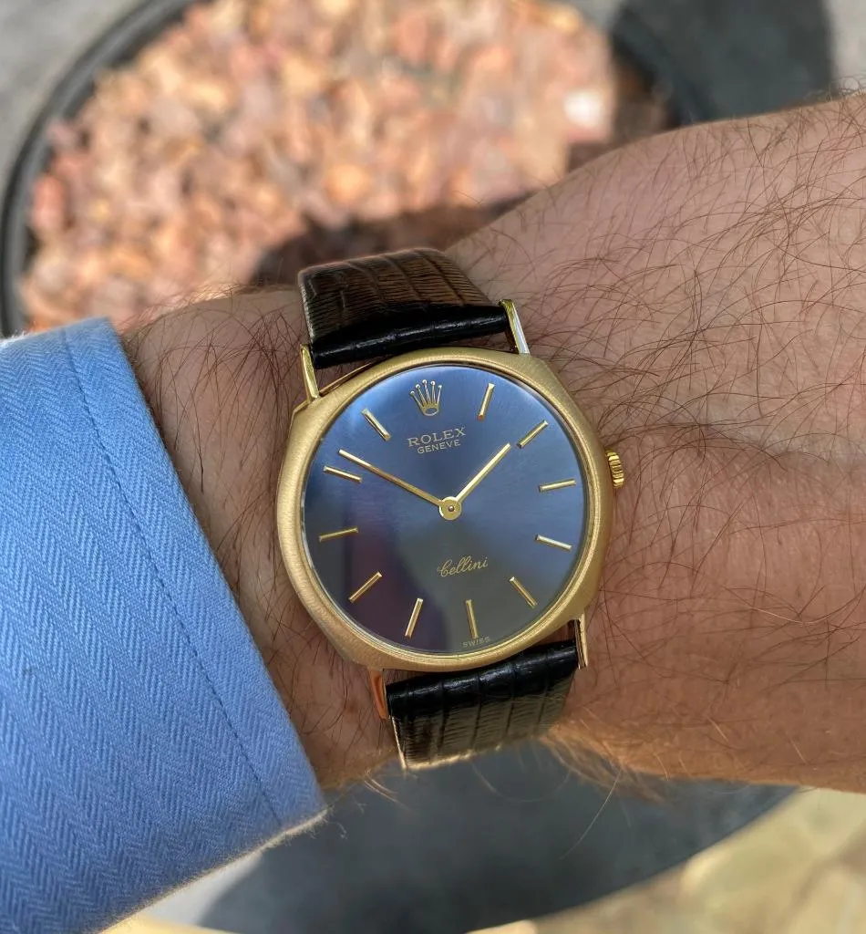1976 Rolex Cellini Vintage Mens Handwound Dress Watch, Ref. 3804 - 18K Gold