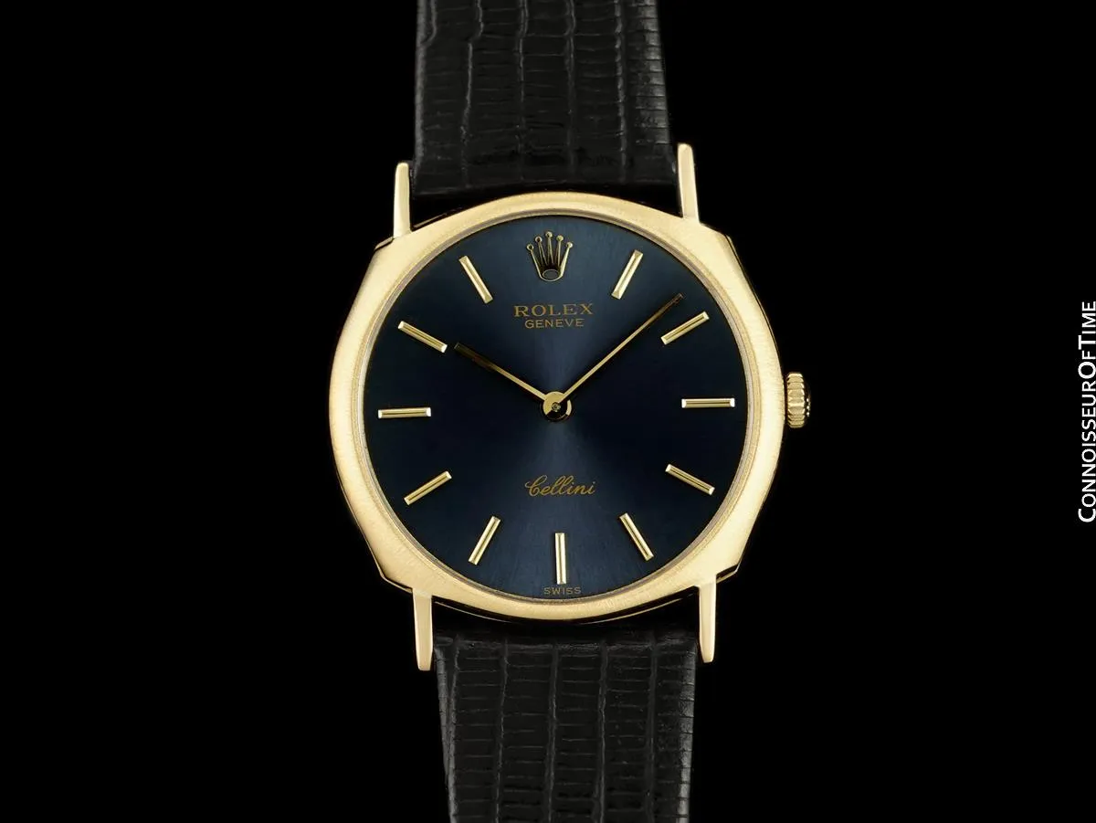 1976 Rolex Cellini Vintage Mens Handwound Dress Watch, Ref. 3804 - 18K Gold
