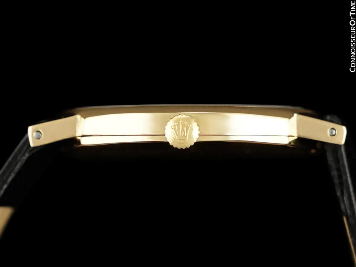 1976 Rolex Cellini Vintage Mens Handwound Dress Watch, Ref. 3804 - 18K Gold