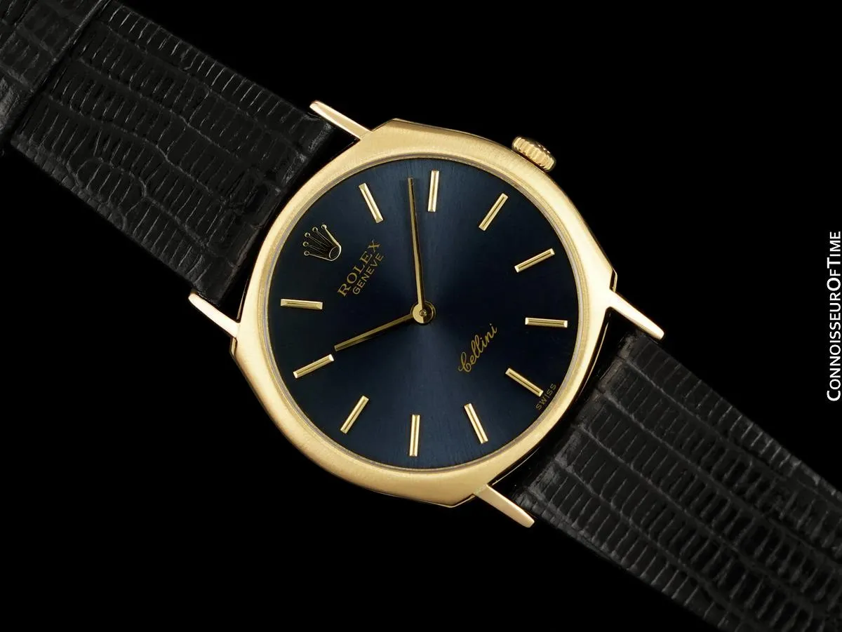 1976 Rolex Cellini Vintage Mens Handwound Dress Watch, Ref. 3804 - 18K Gold