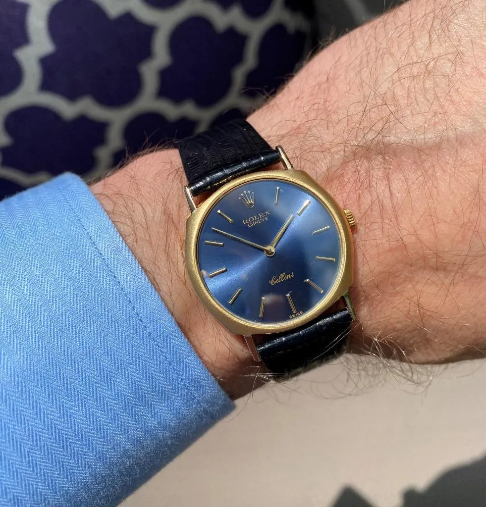 1976 Rolex Cellini Vintage Mens Handwound Dress Watch, Ref. 3804 - 18K Gold