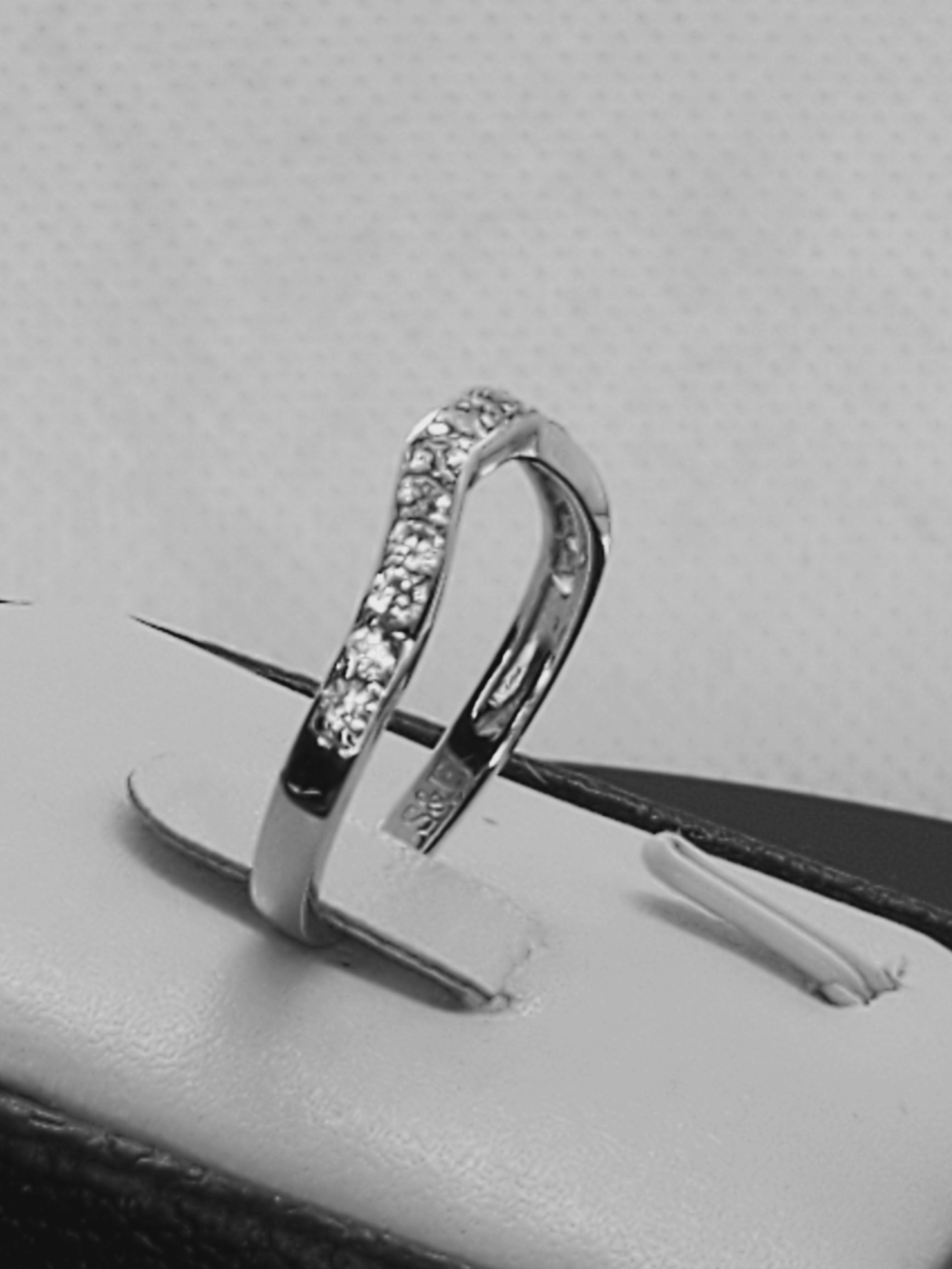 1/2ct Brilliant Cut Bridal Curve Wedding Band Engagement Ring Diamond Simulated 925 Sterling Silver Anniversary Ring SKU:00221 Vintage Memento Timeless Item