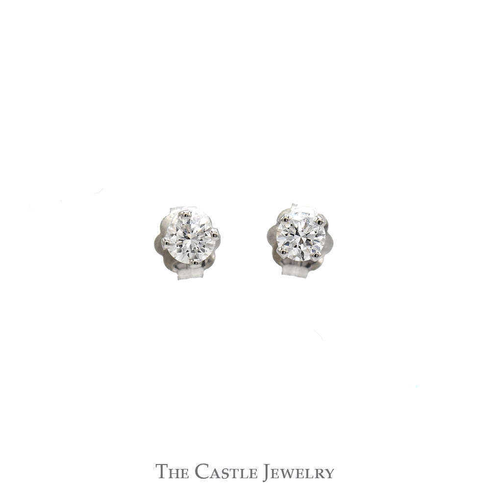 Stylish Aesthetic 1/4cttw Round Lab Grown Diamond Stud Earrings in 10k