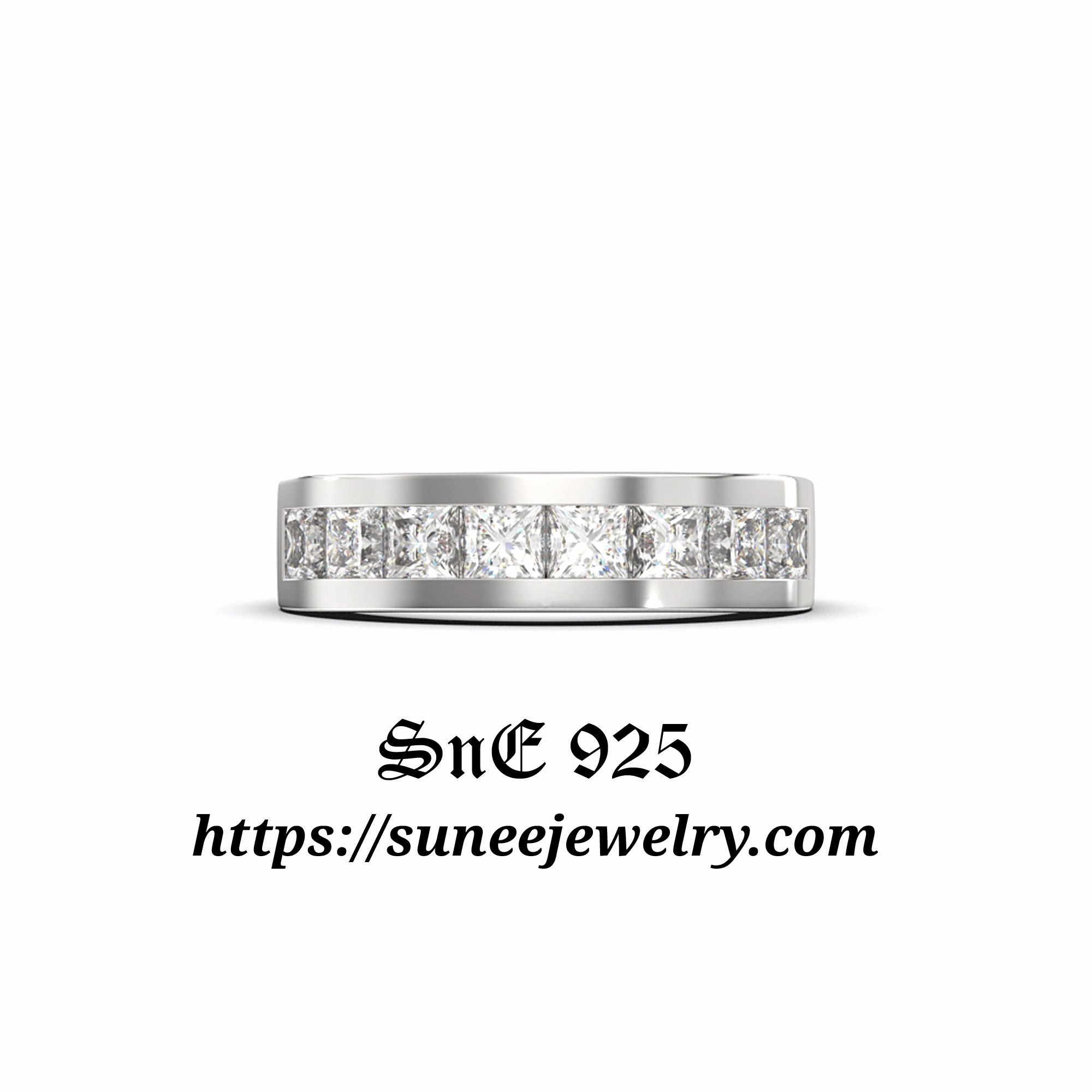 Machine Processed Quality Adornment 1.66ct Princess Cut Bridal Wedding Band Engagement Ring Diamond Simulated 925 Sterling Silver Anniversary Ring SKU:00143