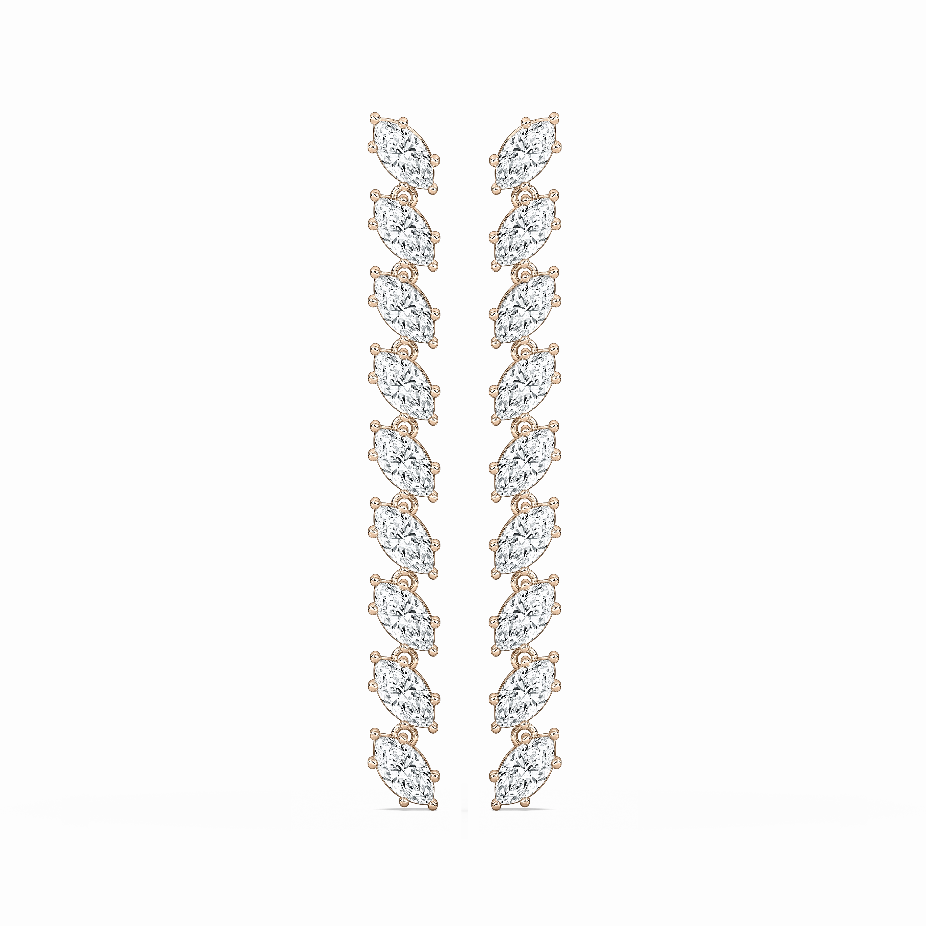 1/8 ctw Marquise Lab Grown Diamond Drop Earrings Lightweight product