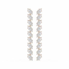 1/8 ctw Marquise Lab Grown Diamond Drop Earrings Glittering Vibe