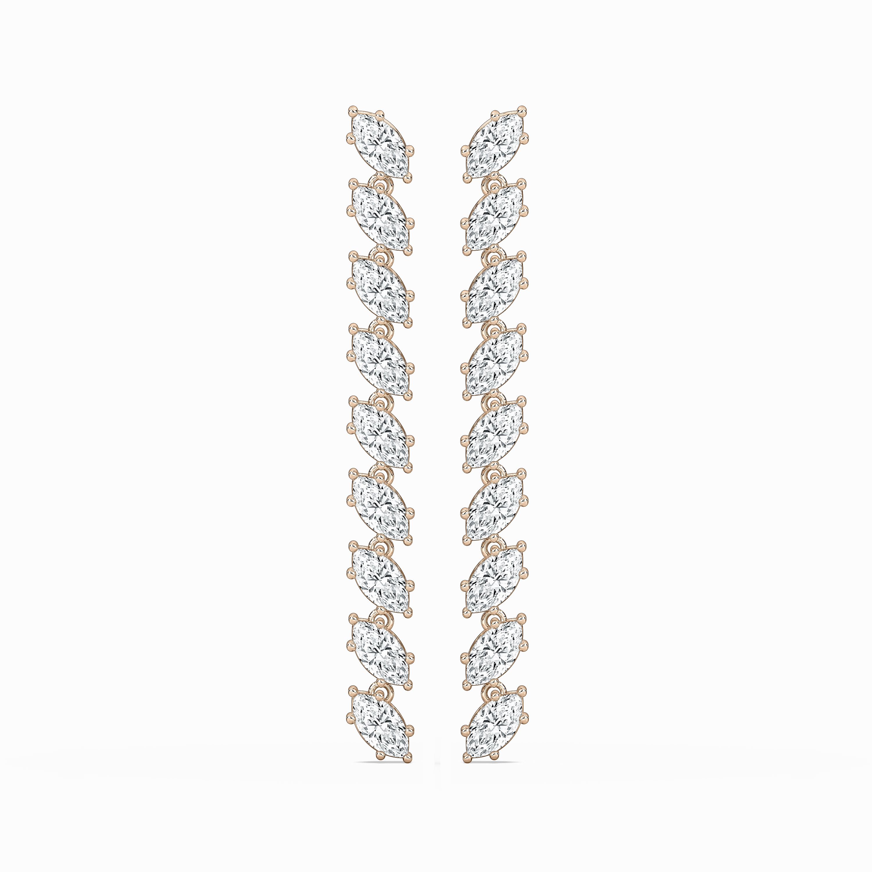 1/8 ctw Marquise Lab Grown Diamond Drop Earrings Sophisticated Finish