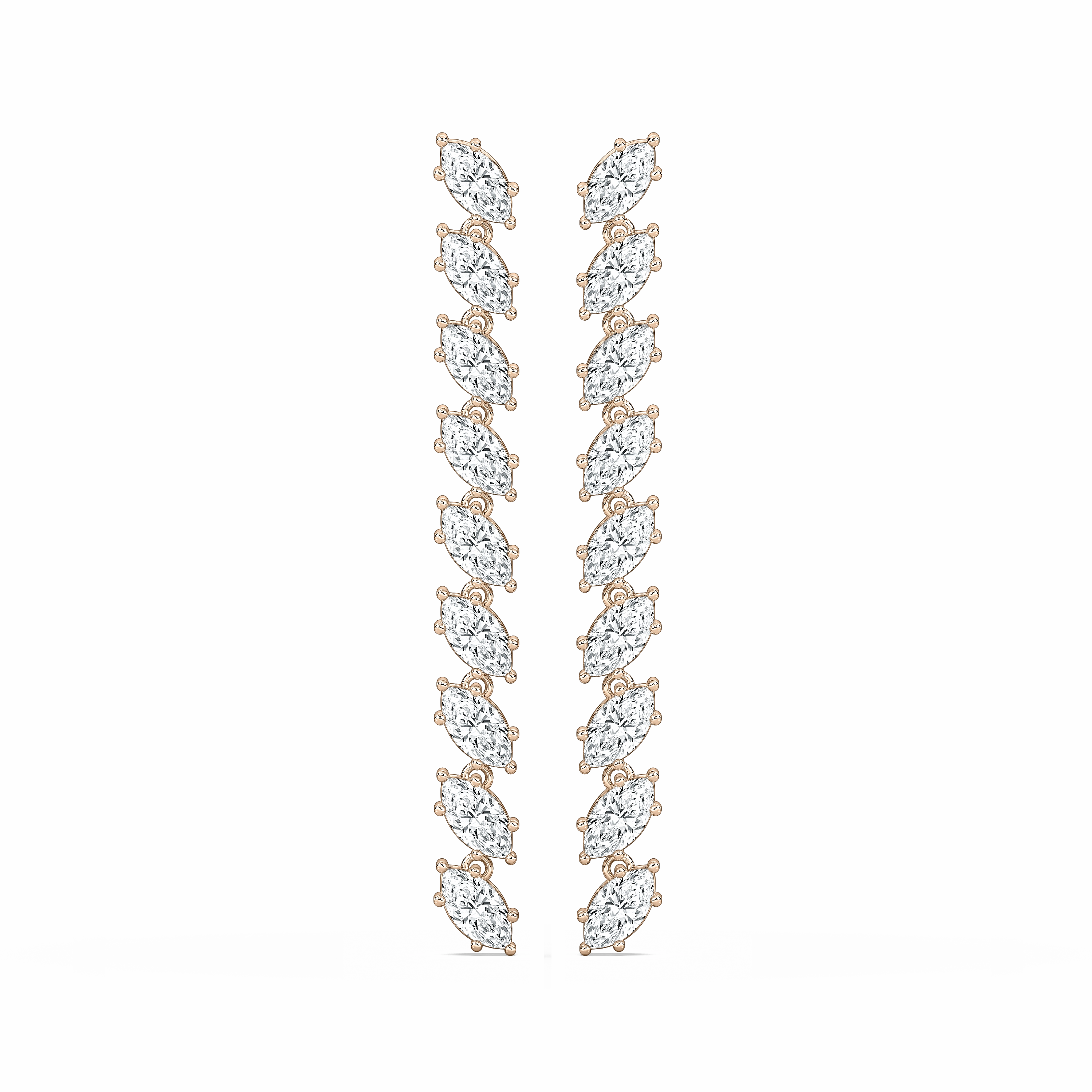 1/8 ctw Marquise Lab Grown Diamond Drop Earrings Glittering Vibe