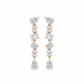 High-Quality Creation 1 ??? ctw Multi Shape Lab Grown Diamond Dangle Earrings