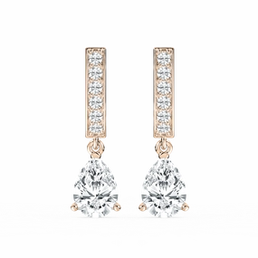 Contemporary Choice Elegant Style 1 ? ctw Pear Lab Grown Diamond Drop Earrings