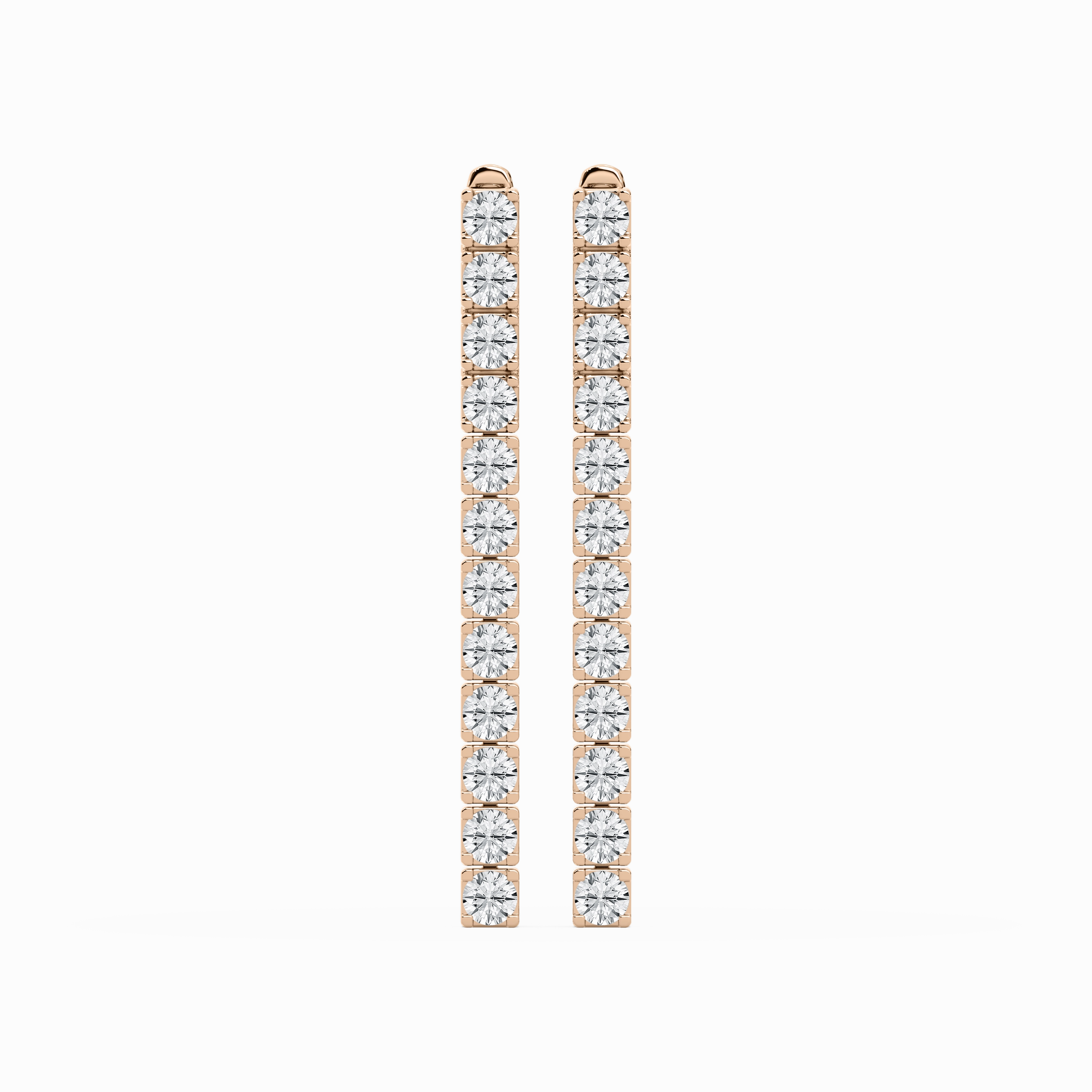 Trendy Ornament 1 ? ctw Round Lab Grown Diamond Tennis Dangle Earrings