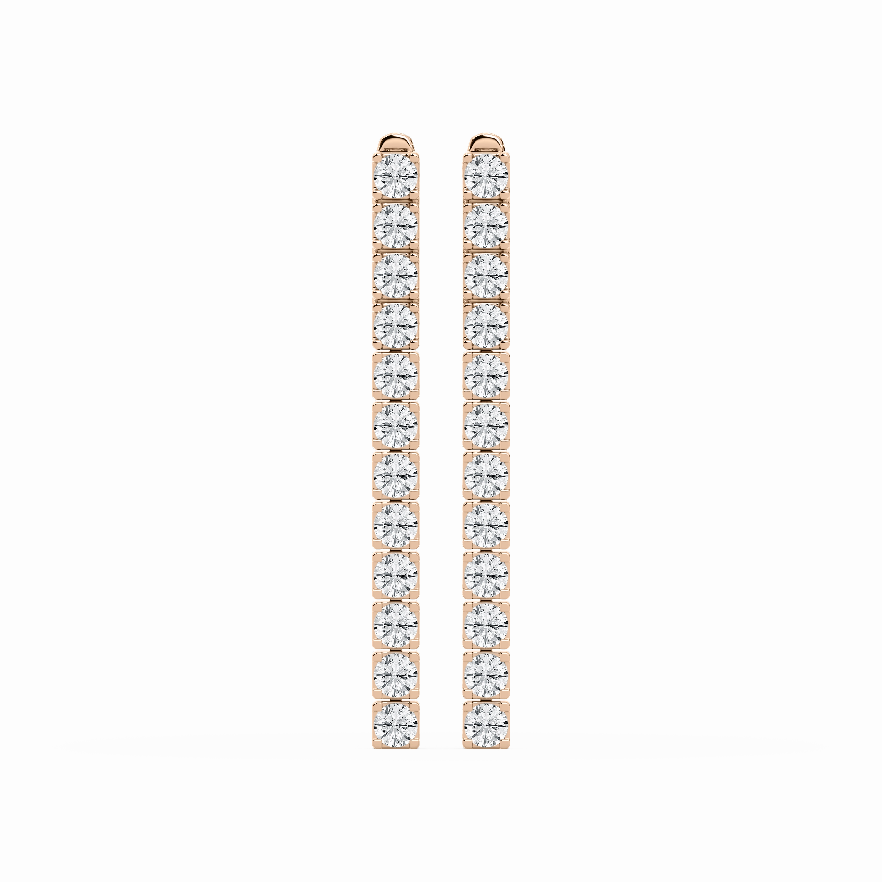 Glittering Decor 1 ? ctw Round Lab Grown Diamond Tennis Dangle Earrings