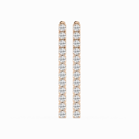 Glittering Decor 1 ? ctw Round Lab Grown Diamond Tennis Dangle Earrings