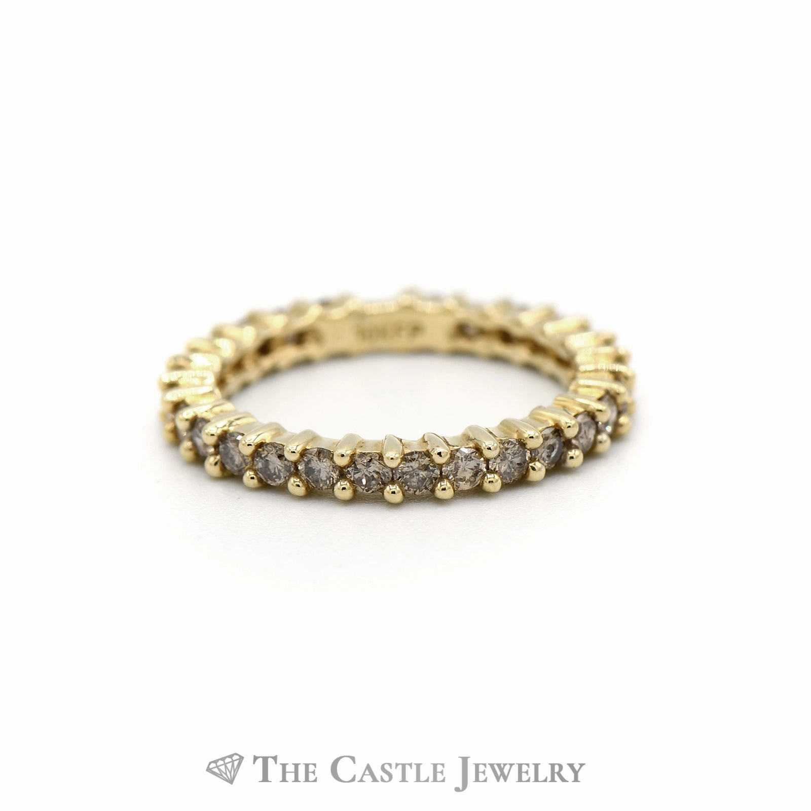 Personal Product 1CTTW Round Brilliant Cut Diamond Eternity Band in 10KT Yellow Gold