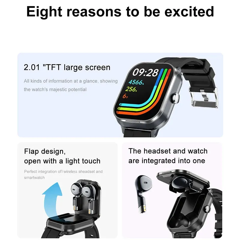 2-in-1 Bluetooth Smartwatch Earphones – TikTok Sensation