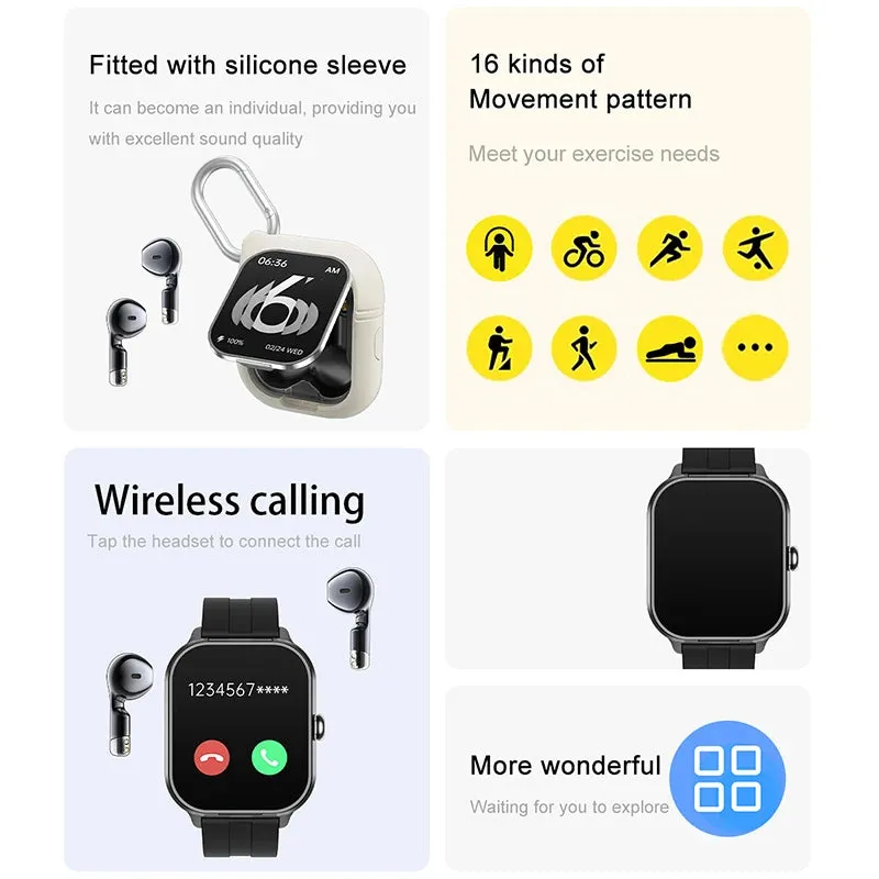 2-in-1 Bluetooth Smartwatch Earphones – TikTok Sensation
